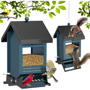 Wildpark Squirrel Proof Smart Bird Feeder by Wildpark - Outdoor Bird House for Bird Watching, Attracts Many More Birds! Durable Courtyard Decoration & Mother‘s Day Gift Idea for Garden Moms.