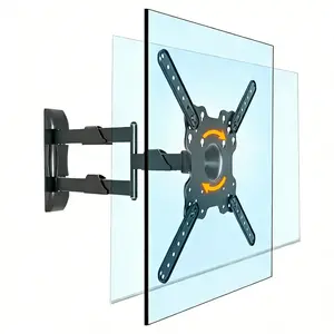 360-degree rotating vertical Full Motion Articulating TV Monitor Wall Mount for 24" to 50" TVs and Flat Panels up to 43 Lbs(19.8kg), Black,DY3255