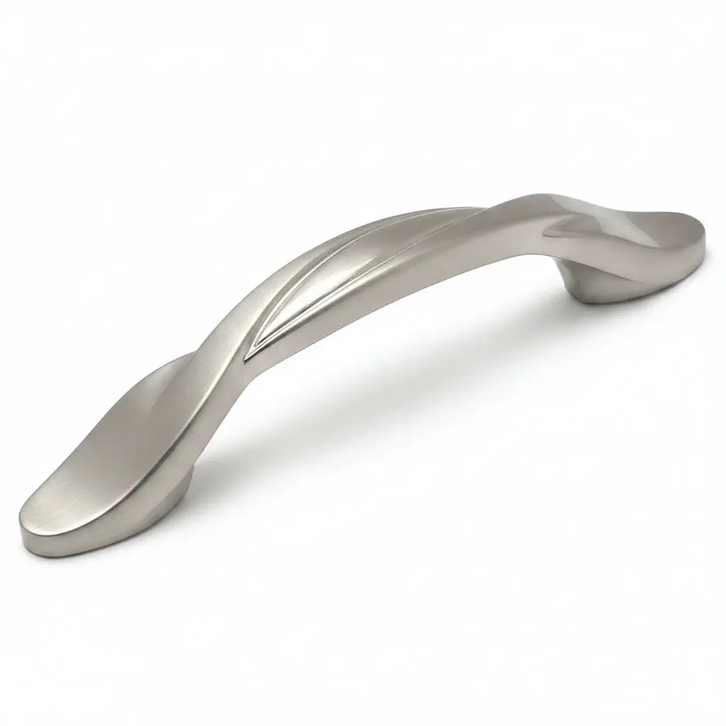 Cosmas 9009SN Satin Nickel Twist Cabinet Pull