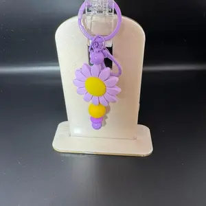 Purple Daisy Keychain