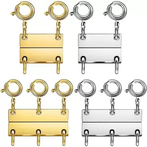 Necklace Bracelet Anti-Tangle Clasp Layered Magnetic Clasp DIY Necklace Layering Auxiliary End Clasp