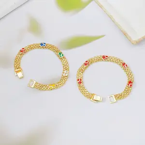 Cross-border light luxury bohemian style color auspicious small elephant niche high-end sense personality versatile fashion bracelet
