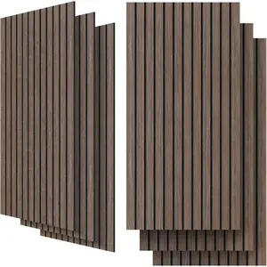 6 Packs Acoustic Panel,.2 x 23.6 Inches Decorative Sound Proof Panel for Office, Theater,Studio,Walnut Color