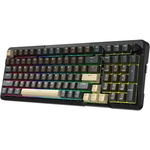 Womier K742 Wireless 98% Mechanical Gaming Keyboard with Knob, Creamy Keyboard with Number Pad for Windows/Mac