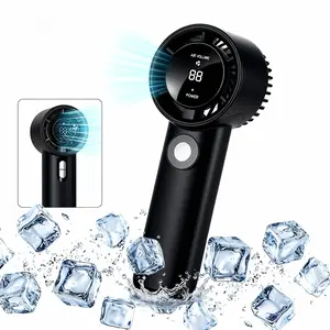 ONESHOWHOME Portable Handheld Fan 5000mAh Rechargeable 6-Blade High-Speed 8m/s 26H Cooling Time Adjustable Speed Digital Display Travel Outdoor Thanksgiving Value Pack Valentine's Day gift Set Stock Up