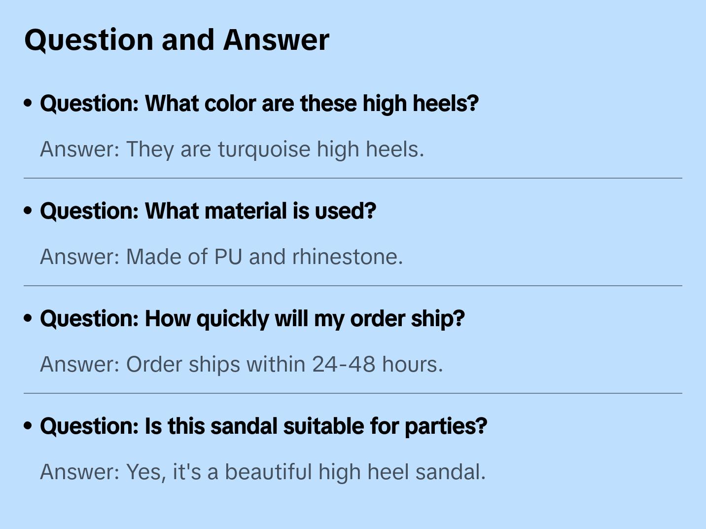 Queen Diva High Heels (Turquoise)