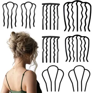 8 count Hair Side Combs  Twist Comb Metal Hair Fork Clip  Hair Pin Stick for Updo Bun, U Shape Hair Combs Hair Tool for  Hairstyle Hair Accessories