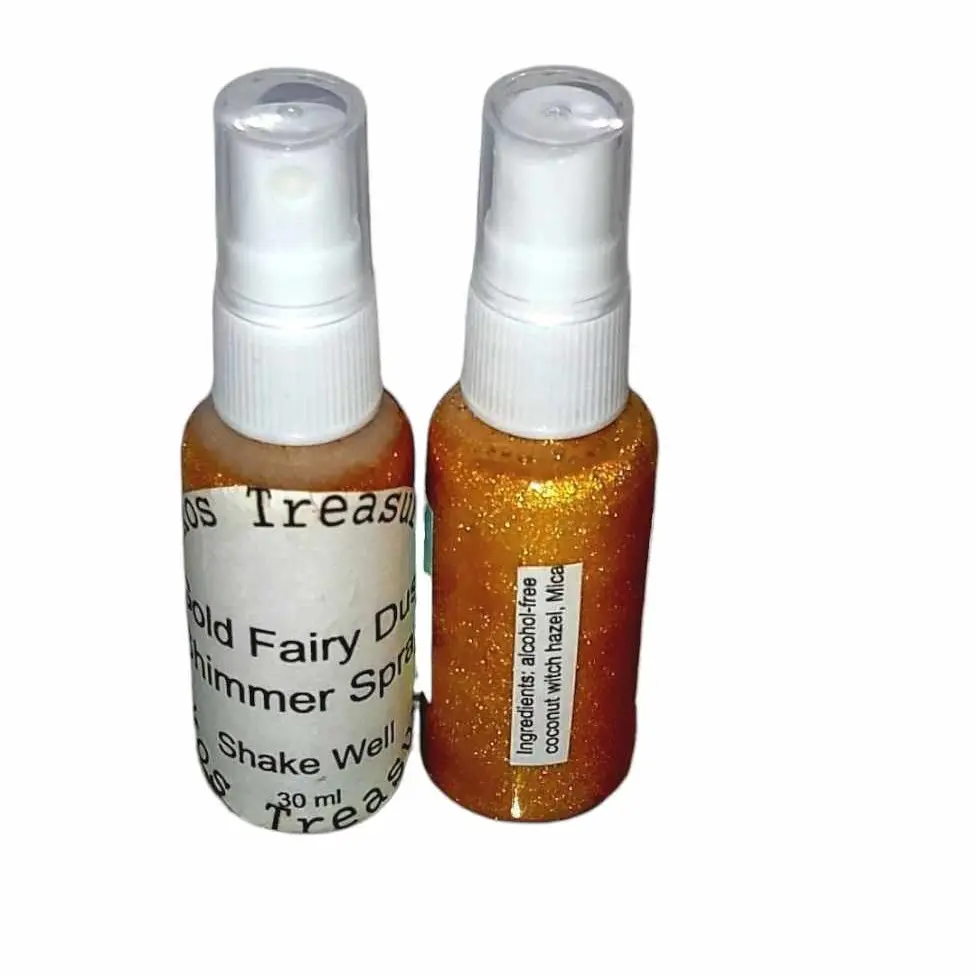 Fairy Dust Body Shimmer - Gold or Bronzer - Temporary Glow Body Mist - Makeup