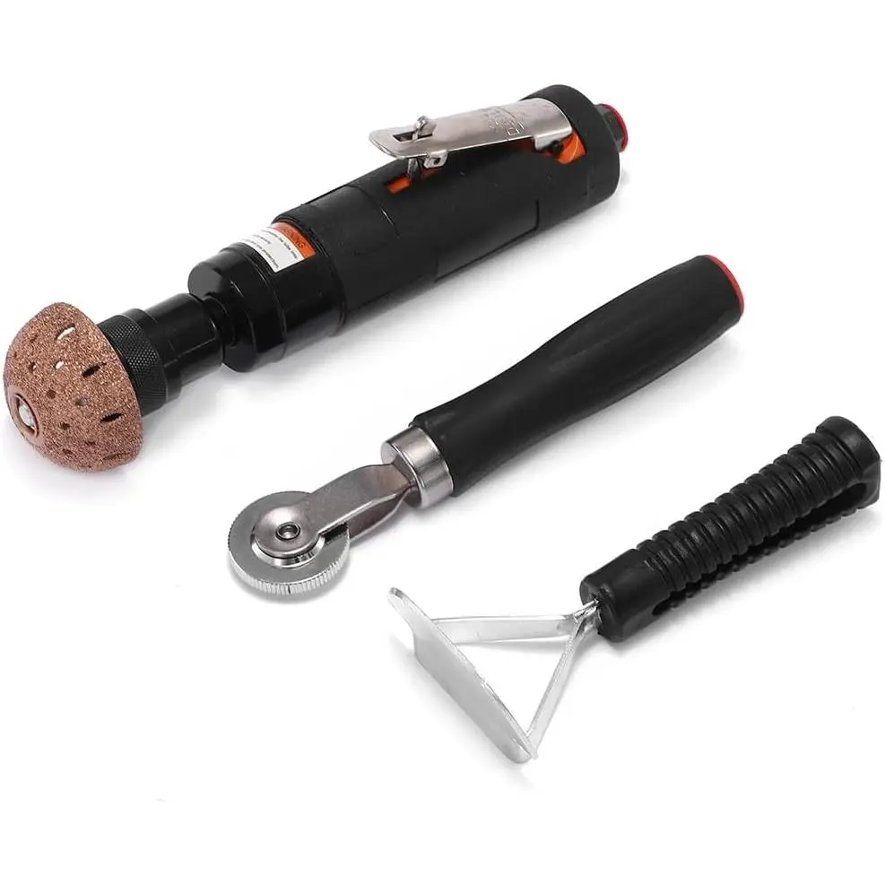 Pneumatic Tire Buffer Full Kit, Air Tire Grinder with Tire Patch Roller and Tire Scraper Pneumatic Tire Buffer Full Kit, Air Tire Grinder with Tire Patch Roller and Tire Scraper