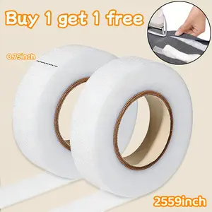 [Buy 1 Get 1 Free]2559 Inch Double-sided Adhesive Fabric Fusing Tape Lining, Hot Melt Non-woven Lining, Ironing Adhesive Fabric, Clothes, Pants Legs, Short Fabric, Double-sided Adhesive Lining,No-Sew Hemming Tape for Pants, 0.79 Inch Width,home essentials
