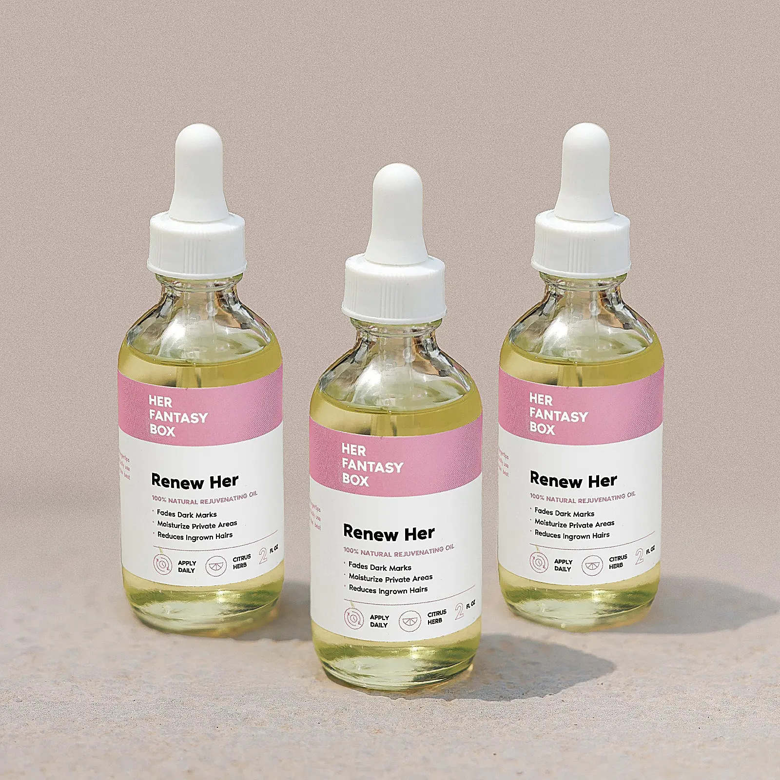 Her Fantasy Box Renew Her Oil for Ingrown Hair, Scars & Smooth, Even Skin - 3 Pack Her Fantasy Box Renew Her Oil for Ingrown Hair, Scars & Smooth, Even Skin - 3 Pack