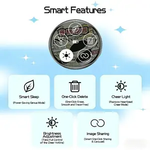 Electronic anime badges with high-definition touch screens, seven-color support lights, interactive digital photo display, digital photo pixel display, Christmas gift, unique collectible item, modern style