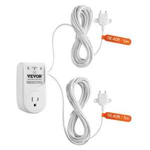 VEVOR Sump Pump Alarm,  Indoor/Outdoor High Water Septic Tank Alarm With HI/LO Dual Sensors, 85dB Loud Alarm and 16.4ft Extended Sensor Cable, For Sewage Pits, Submersible, Utility