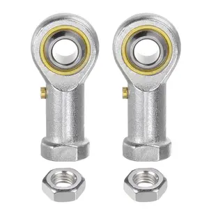 2pcs PHS8 M8 Female Rod End Bearing M8x1.25 Right Hand Thread, Self-Lubricating Joint Rod Ends, Includes Jam Nut