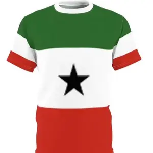 Somaliland Flag T-Shirt for Men 100% Polyester Stretchable Crewneck Short Sleeve Top Comfortable Durable Streetwear All Seasons Casual Regular Fit Soft Stylish Menswear