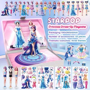 STARPOP Princess Dress-Up Magnets - 3 Themes, 53 Pcs, Strong Magnet, 3+ | Educational Toy for Girls the best gift for little girls,Give her  the gift she lovespamper her like a princess