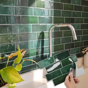 10-Sheet Subway Tile Peel and Stick Backsplash, Self Adhesive Vinyl Wall Tiles, Easy Install for Kitchen and Bathroom Decor