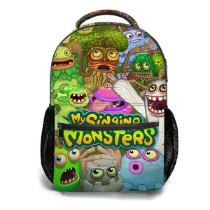 My-singing-monsters-Backpacks for Girls, Cute School Backpack for Girls Boys, Aesthetic Bookbag for Teens, Lightweight Classic Backpack for Travel, Work, Picnic A-47