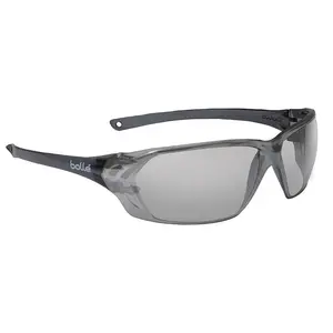 Bolle Prism Safety Glasses with Black Temples and Smoke Anti-Fog Lens