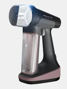 Rowenta Iron Steamer for Clothes, 3in1 Hand Held Steamers, Clothing Steamer, Ironing, Lint Remover, 7.1 Oz Tank, 1875 Watts, Auto-Off, Black & Pink, DR8865