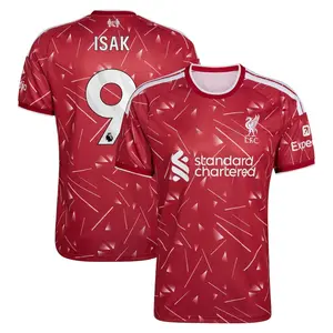 Unisex Red Football Fan Jersey #9 – Premium Breathable Sports Tee for Match Day 2026/27 Home Replica Jersey - Red