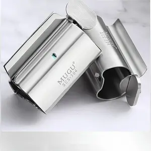 304 Stainless Steel Squeeze Toothpaste Device Practical Squeezer Toothpaste Holder Presser Portable Squeeze Facial Cleanser Toothpaste Clip hot  air  dryer family bathroom decor waterproof holder brush  sterilizer tartar remover UV Rechargeable Toothbrush