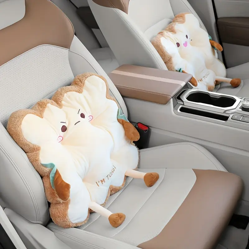 TOLSWE Toast Seat Cushion, Bread-Shaped Pillow, Toast Seat Pad, Bread Plush Seat Cushion, Cute Office Chair Cushion, Car Accessories, Food-Themed Pillow, Birthday and Christmas Gifts, Suitable for Sofas and Bedrooms