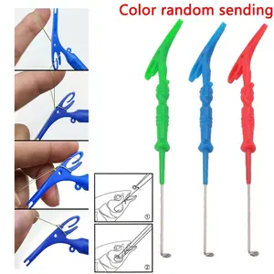 1pc 3in1 Extractor Fishing Universal Fly Nail Knot Tying Tools Extractor Hook Remover Quick Knot Tying Loop Knot Tyer Tool Color Random Sending