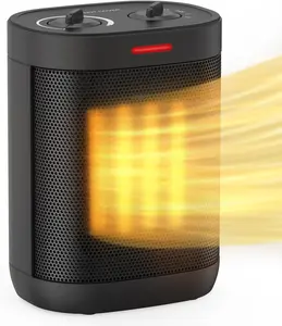 1500W Portable Space Heater with Fast PTC Heating, Adjustable Thermostat & 3 Modes – Energy-Efficient, Quiet Operation, Tip-Over & Overheat Protection, ETL Certified for Indoor Use in Bedroom, Office, Desk