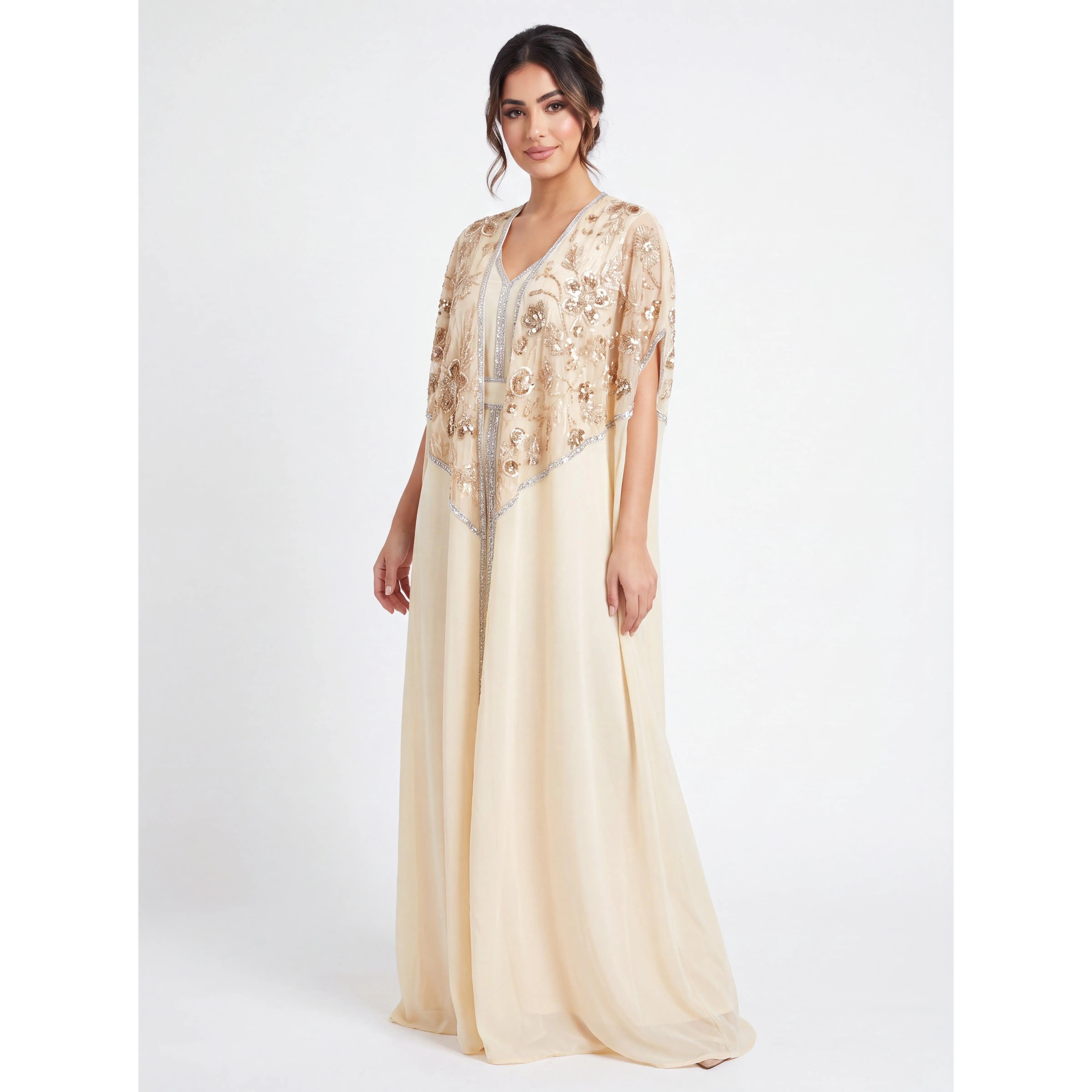 Hayat Kuftan - Women's Modest Traditional Thobe, Elegant Abaya Dress with Refined Tailoring & Flattering Fit, Ideal for Cultural Celebrations, Eid Gifts for Her, Kaftan Gown, Kaftan Dress, Muslim Kaftan Dress