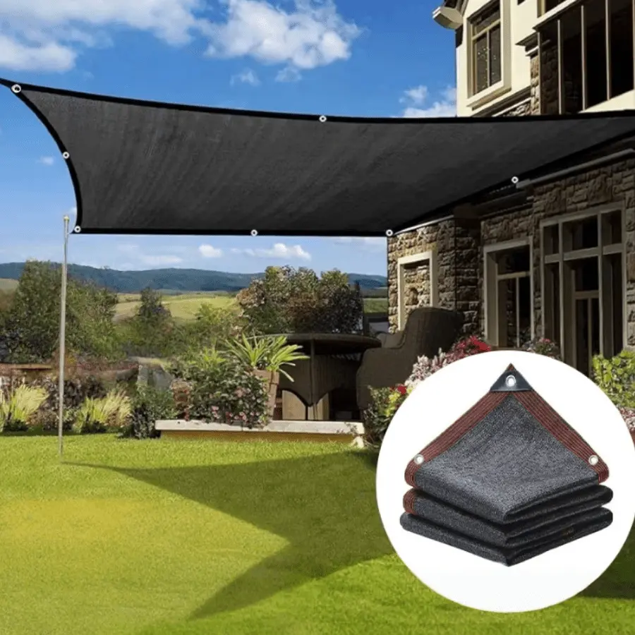 Blackout Cloth 90%  10x13ft Sun Shade Net with Grommets | Sunblock Netting Cover | for Patio Plants Greenhouse | Chicken Coop Kennel Porch Pergola | Garden Shade Vegetables | Outdoor Protection | UV Screen【SummerVibes】