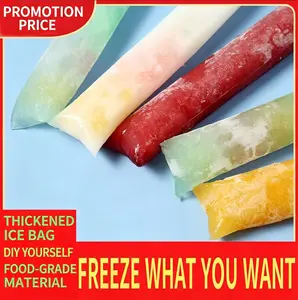 Disposable DIY Ice Pop Molds Bags, Food Grade Self-Sealing Frozen Popsicle Maker Bags, Homemade Ice Cream & Fruit Ice Candy Making Kitchen Gadget, You will get 100 pieces in total