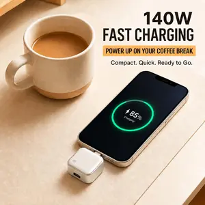 Overnight Safe Charging 140W Type-C Battery Health Protector, Auto Physical Disconnect Self Eject Charger Stop Overcharging for Smartphone MacBook Tablet