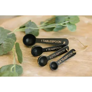 11757 - 6" wood measuring spoons set/4 (TBSP) KITCHEN