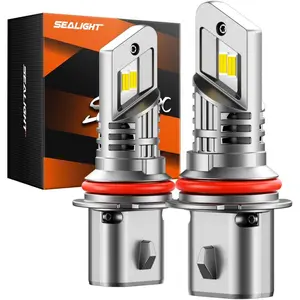 SEALIGHT 9007 Bulb compatible HB5 for Fog Light and Powersports, 24000 Lumens 6500K White Light, Plug and Play, 2 Pack