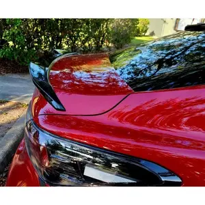 Carbon Fiber Pattern Spoiler Trunk Wing Spoiler Rear Wing Compatible with 2018-2024 Toyota Camry SE XSE L LE XLE Hybrid, Yofer V2 Style High Kick Rear Lid Wing Spoiler