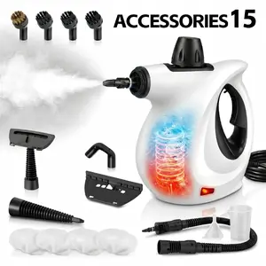 [Deep Spring Clean] Handheld Pressurized Multi-Surface Natural Steam Cleaner with 15 pcs Accessories, Multi-Purpose Steamer for Home Use, Cleaning Floor, Kitchen