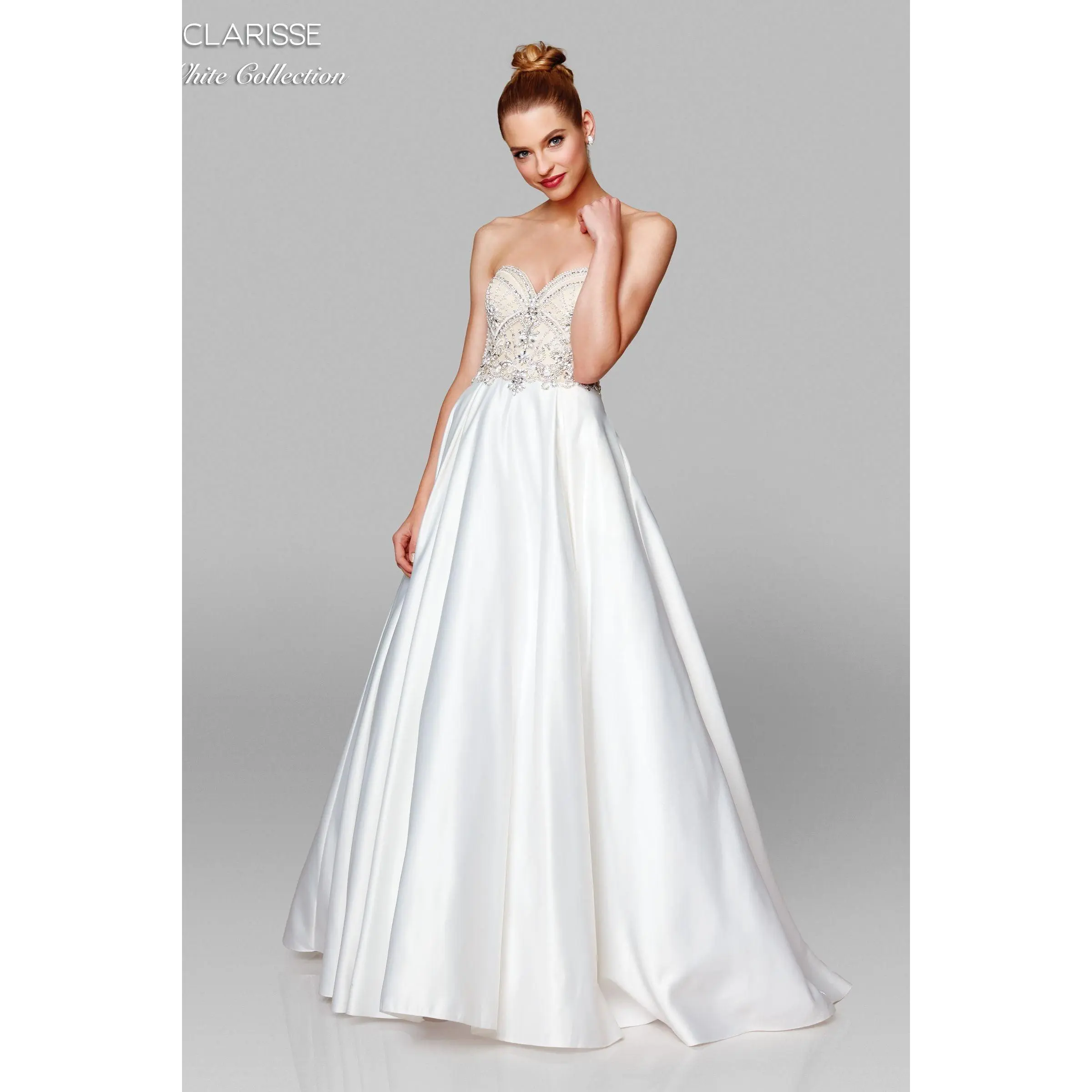 Clarisse -600157 Beaded Bodice Strapless Bridal Gown