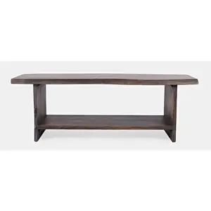 Cooper Modern Live Edge 52" Solid Wood Storage Bench