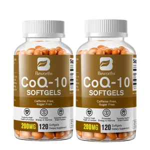 BEWANTS 2 Pack B BEWORTHS CoQ10 200mg - High Absorption Coenzyme Q10 for Cellular Energy & Antioxidant Support - 240 Veggie Capsules, 30-Day Supply