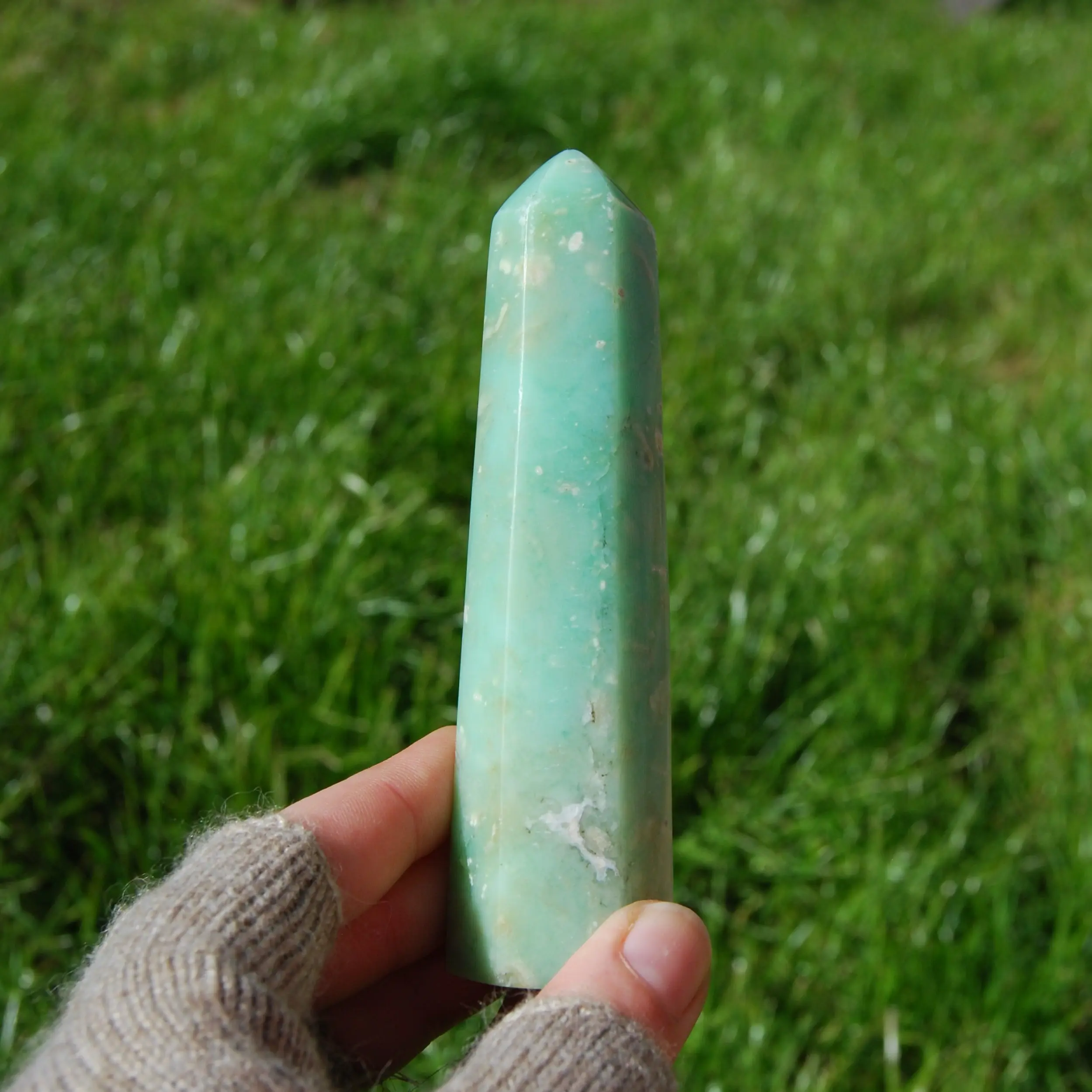5in 171g Large Chrysoprase Crystal Tower