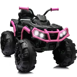 HEIMILI 24V Kids Ride on ATV 4 Wheelers for 5-8 Years Old with Music Player Pink Black Blue Green Red Ride on Cars