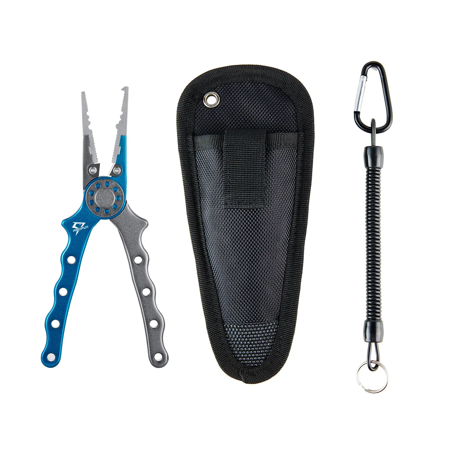 Piscifun Ⅲ Aluminum Fishing Pliers with Tungsten Carbide Cutters | Saltwater & Freshwater Fishing Gear | Hook Remover & Line Cutter with Sheath & Lanyard Piscifun Ⅲ Aluminum Fishing Pliers with Tungsten Carbide Cutters | Saltwater & Freshwater Fishing Gear | Hook Remover & Line Cutter with Sheath & Lanyard