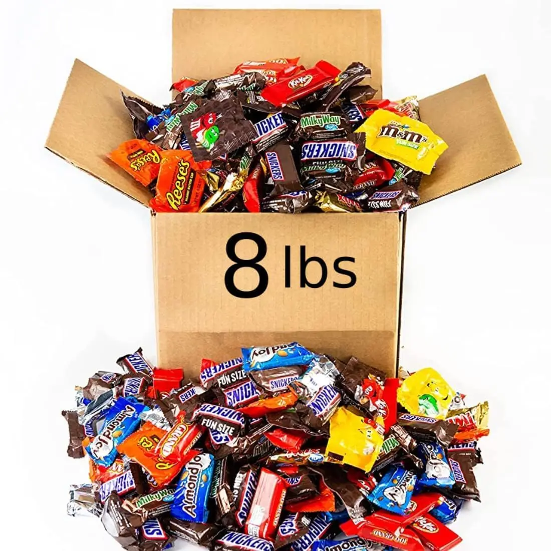 Bomber 8 lb Halloween Candy Bulk Chocolate Variety – Fun Size Candies Individually Wrapped for Halloween Treats  Snacks, Bulk Chocolate Candy Mix for TrickorTreat, Gifts for Adults  Kids