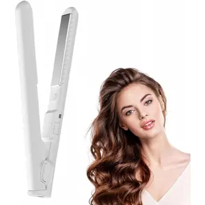 2026 New 2-in-1 Mini Hair Styler: Dual-Purpose Curling Wand & Flat Iron for Short Hair, Bangs, and Beach Waves | Portable Travel Styler, Fast Heating, Perfect for Home, Dorm Room, and On-the-Go Touch-Ups plancha de cabello