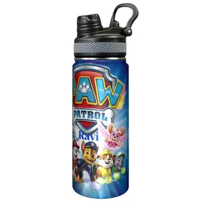 1pc 18oz Birthday Gift Cup Tumbler with PAW Patrol Double-Wall Vacuum Insulated Stainless Steel Water Bottle | Keeps Drinks Hot/Cold for Hours | Spill-Proof Lid | Perfect for Camping, School, Work | Birthday