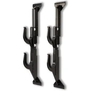 Company Molded Truck Gun Rack for Rear Window - Gun Holder for Two Shotguns, Rifles, Bows, or Tools - Gun and Hunting Accessories for Car or Wall Mount - Adjustable 9.5"-16.5" , Black