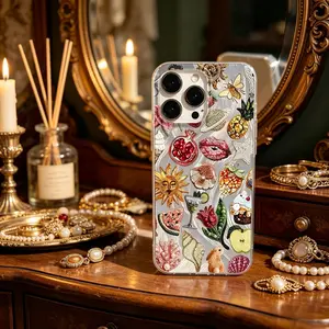 Soft Flexible TPU Smartphone Case for iPhone 17/16/15/14/13/12/11 Series (Pro, Pro Max, Standard) - Trendy Feather & Planetary Flower Design, Anti-Slip, Shockproof Drop Protection, Cellphone Accessories