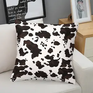 Trendy Rustic Farmhouse 45x45cm 1Pcs Body Pillow,Classic Brown White Cow Print,Soft Microfiber Fabric,No Fading,Machine Washable,Aesthetic Sofa Bedroom Living Room Office Nursery Decor