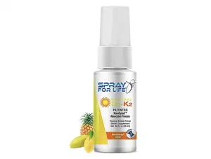 Nano D3+K2 (MK-7) Liquid Spray | Up to 95% Absorption Rate| Adults & Kids | Calcium Absorption Strong Bones | Non-GMO | Gluten Free | 1 Fl Oz Bottle Edible Supplement